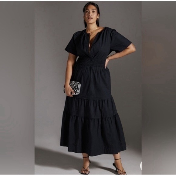 Anthropologie Dresses & Skirts - Anthropologie Womens The Somerset Maxi Dress Pullover Black Plus Size 3X
